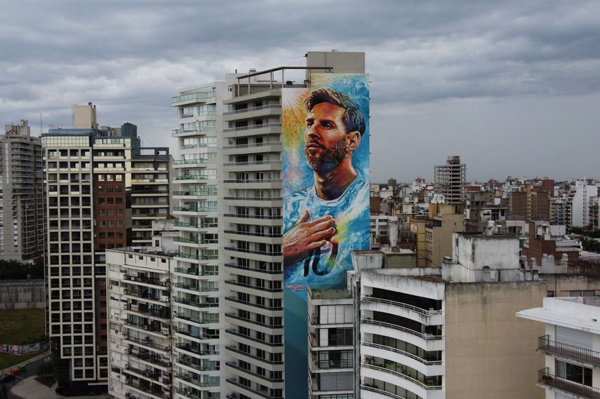 Mural de Lionel Messi.