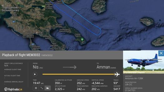 Avión Antonov se estrella en el norte de Grecia