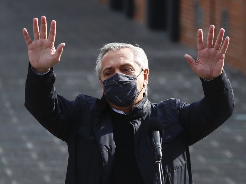 el presidente Alberto Fernández﻿.