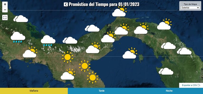 Pronóstico del tiempo druante la mañana