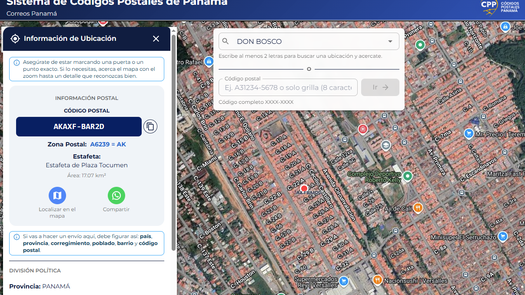 Panamá lanza sistema nacional de códigos postales: así puedes consultar el tuyo