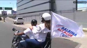 Herrera hizo sola su recorrido en moto tras ser acusada de proselitismo