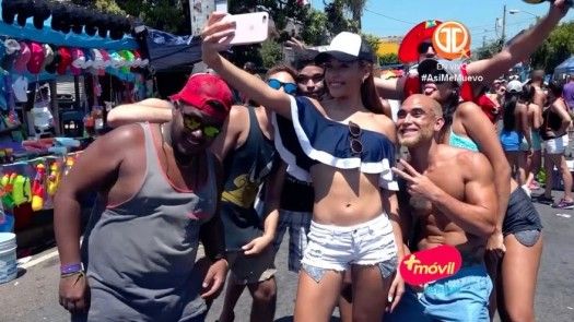 El selfie taquillero con Calle 7