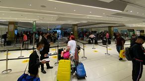 Viajeros en el Aeropuerto de Tocumen.