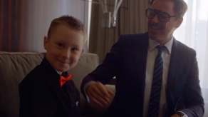 Iron Man cumple el sueño de un niño
