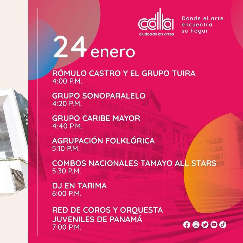 Agenda de Actividades para el mi&eacute;rcoles 24 de enero.