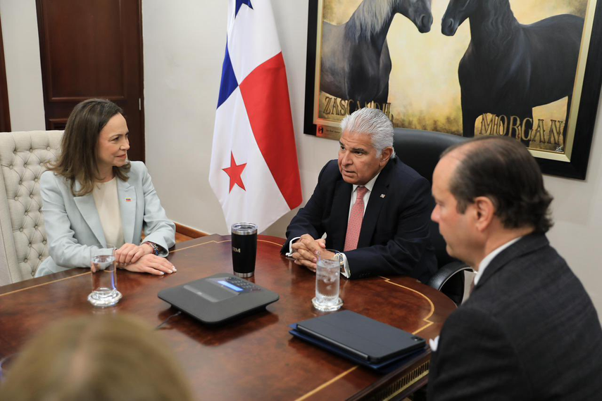 José Raúl Mulino y María Corina Machado se reúnen para conversar sobre Venezuela.