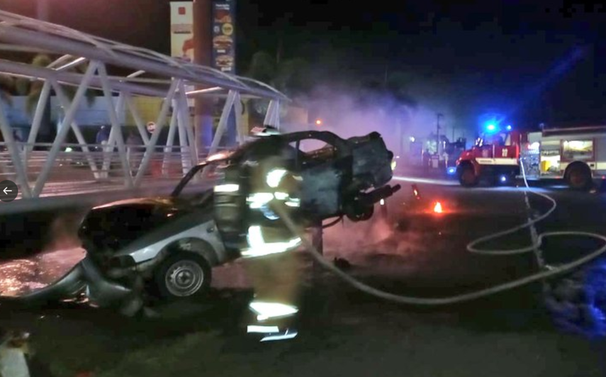 Luego del impacto con objeto fijo en Penonomé