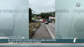 ¡Tome precauciones! Se registra accidente de tránsito en la vía Centenario a la altura del Rod Carew.