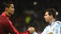 Lionel Messi y Cristiano Ronaldo en el Mundial 2014. Lionel Messi y Cristiano Ronaldo en el Mundial 2014.