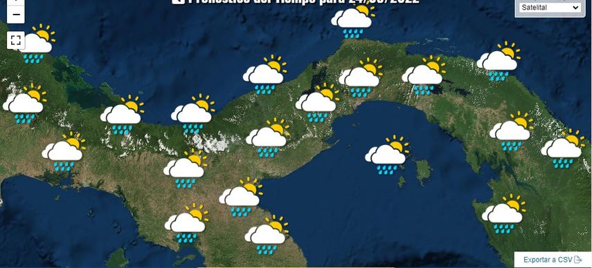 Clima en Panamá durante la tarde