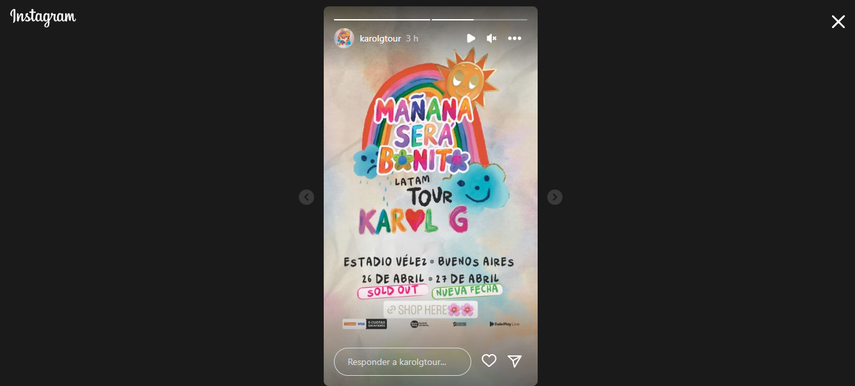 Nueva fecha de concierto de Karol G en Argentina. Nueva fecha de concierto de Karol G en Argentina.