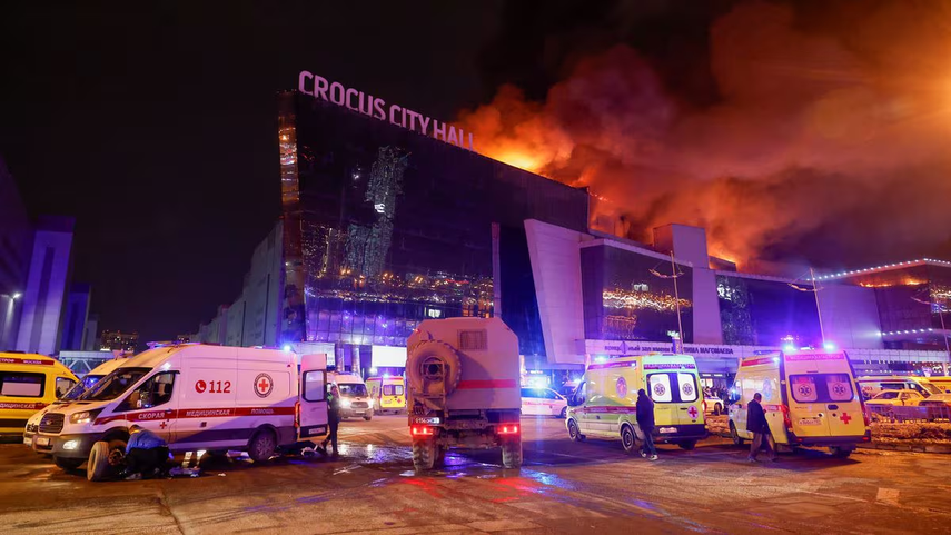 Atentando terrorista en Moscú termina en decenas de fallecidos Atentando terrorista en Moscú termina en decenas de fallecidos