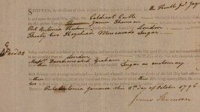 Cartas revelan detalles sobre la venta de esclavos