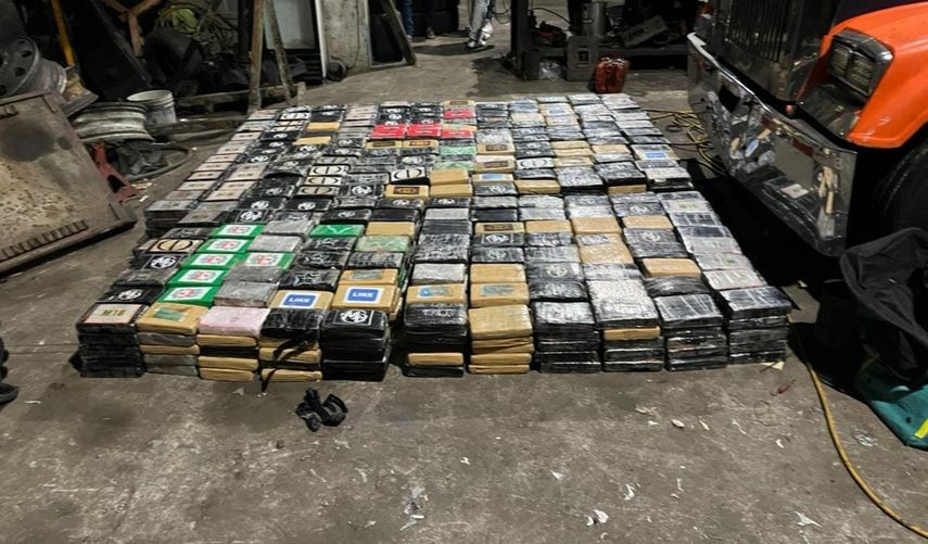 La droga estaba escondida dentro de un contenedor en un patio de mulas en Chilibre.