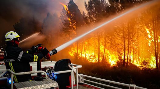 Uno de los incendios franceses estalló en los bosques situados al sur de la ciudad turística atlántica de Arcachon.