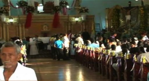 Feligreses celebran al Cristo de Esquipulas en Antón