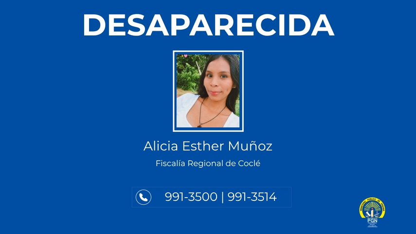 Buscan a Alicia Esther Muñoz