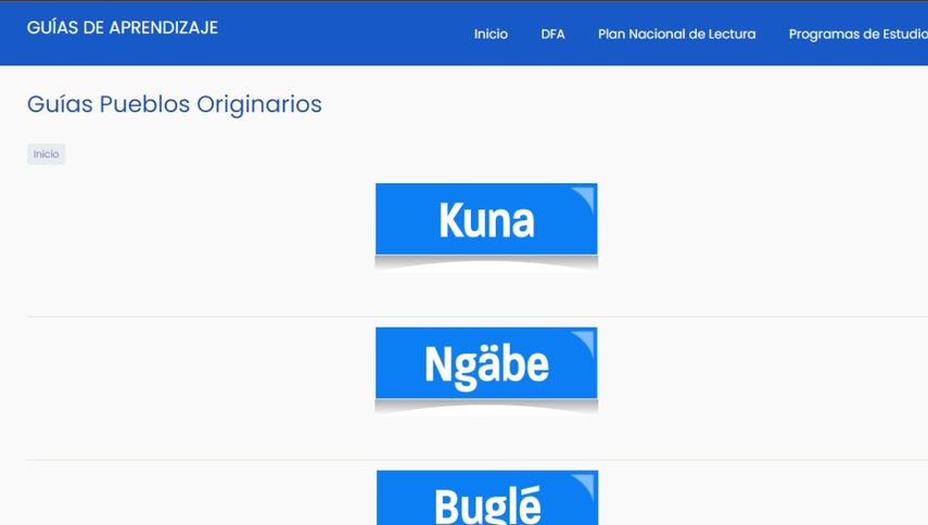 Guías del MEDUCA: Proporcionan material educativo digitalizado a estudiantes