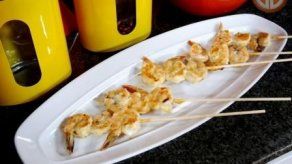 Langostinos o camarones satay