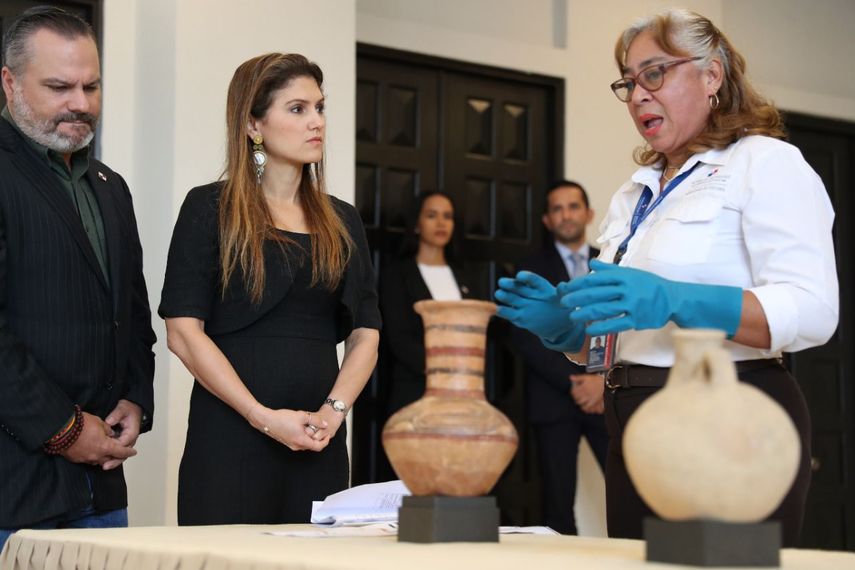 Piezas arqueológicas rescatadas.