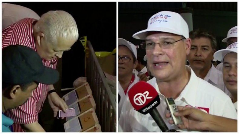 Candidatos a Secretaría General del PRD emiten su voto en el Congreso Nacional