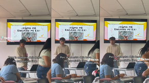 Estudiante expone en clase cómo lo engañó su ex