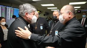 Dagoberto Campos Salas fue recibido por el arzobispo de Panamá, monseñor José Domingo Ulloa, el cardenal José Luis Lacunza, monseñor Audilio Aguilar y el secretario de la nunciatura, Linku Lenard Gomes.