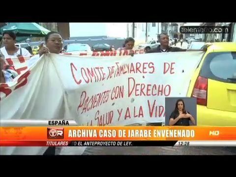 Víctimas de jarabe protestarán frente a Embajada de España