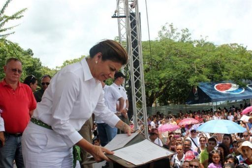 Presidenta de Costa Rica encabezó protesta contra colega Daniel Ortega