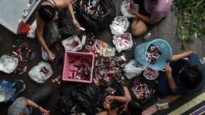 Labiales reciclados para alegrar la vida a las presas en Tailandia