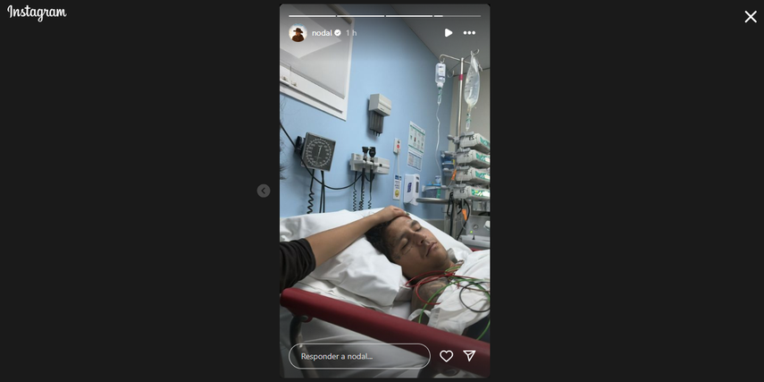 Christian Nodal hospitalizado. Christian Nodal hospitalizado.