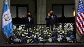 Kamala Harris, vicepresidenta de EE. UU., y Alejandro Giammattei, presidente de Guatemala.
