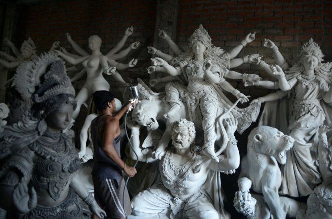 El festival Durga Puja en India