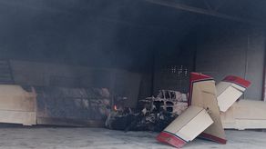 El incendio tuvo lugar en el  aeropuerto Krish Persaud, del distrito de Chame, provincia de Panamá Oeste.