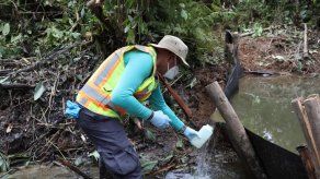 El laboratorio de Calidad Ambiental de MiAmbiente analizó además, muestras de aguas superficiales recogidas en el sector donde ocurrió el derrame. El laboratorio de Calidad Ambiental de MiAmbiente analizó además, muestras de aguas superficiales recogidas en el sector donde ocurrió el derrame.