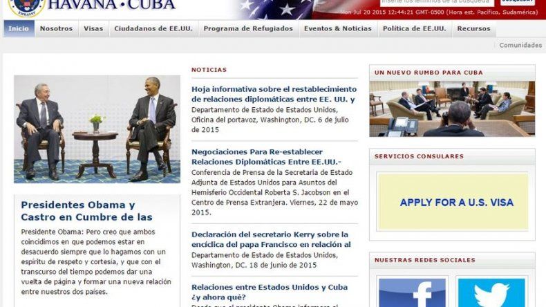 Las embajadas de Cuba y EE.UU. abren también en internet