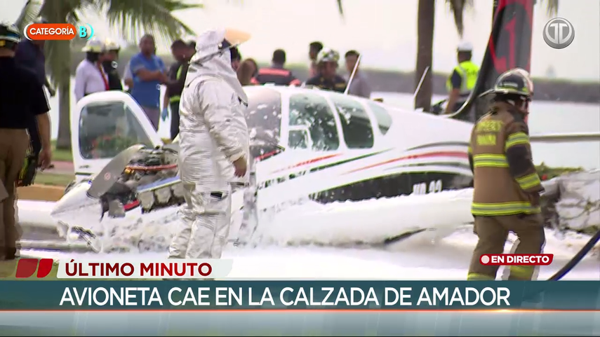 Cae avioneta en la Calzada de Amador.