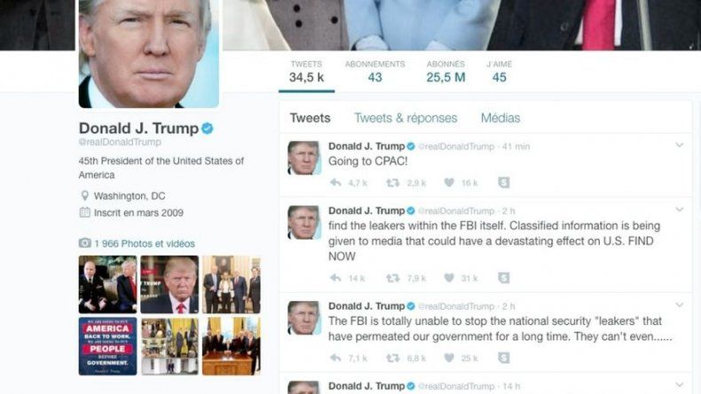 Trump ataca al FBI por las filtraciones a la prensa