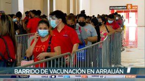 Largas filas en jornada de vacunación por barrido en Arraiján