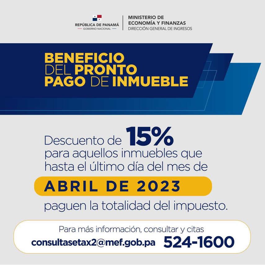 DGI dará descuento a contribuyentes que cancelen antes del 30 de abril 