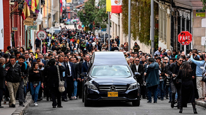 &nbsp;El artista Fernando Botero es despedido con una caravana