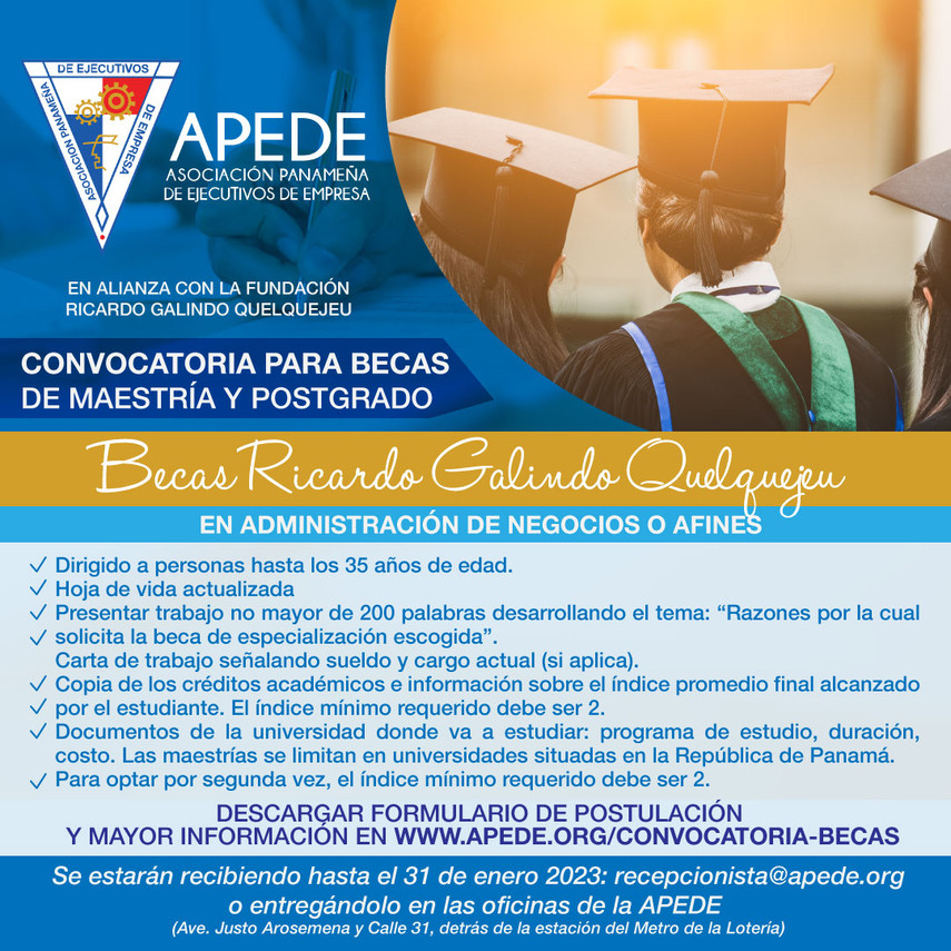 APEDE, convocatoria de becas