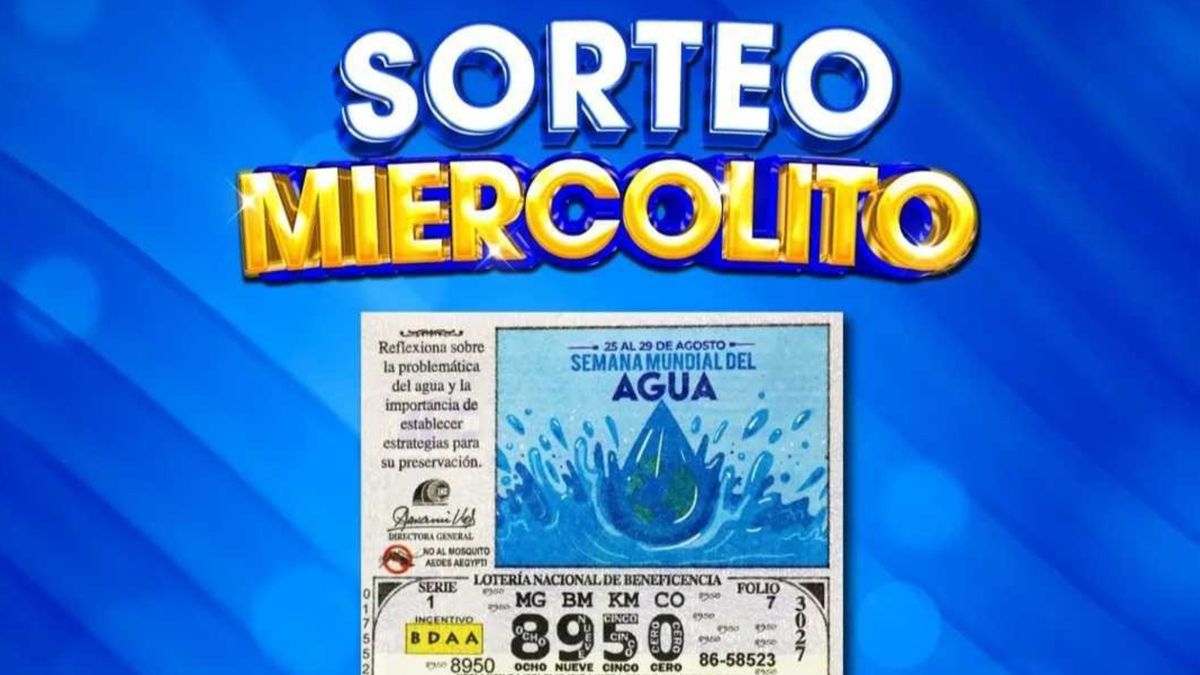 Sorteo miercolito de la Lotería Nacional del 27 de agosto del 2025.