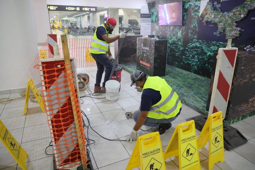 Los trabajos de mejoras en la Terminal 1 del Aeropuerto de Tocumen iniciaron en agosto.
