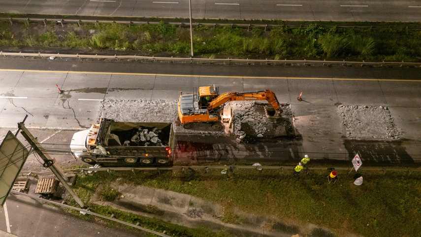 Trabajos en la vía Centenario se realizan
