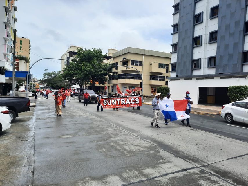 Protestas del Suntracs.