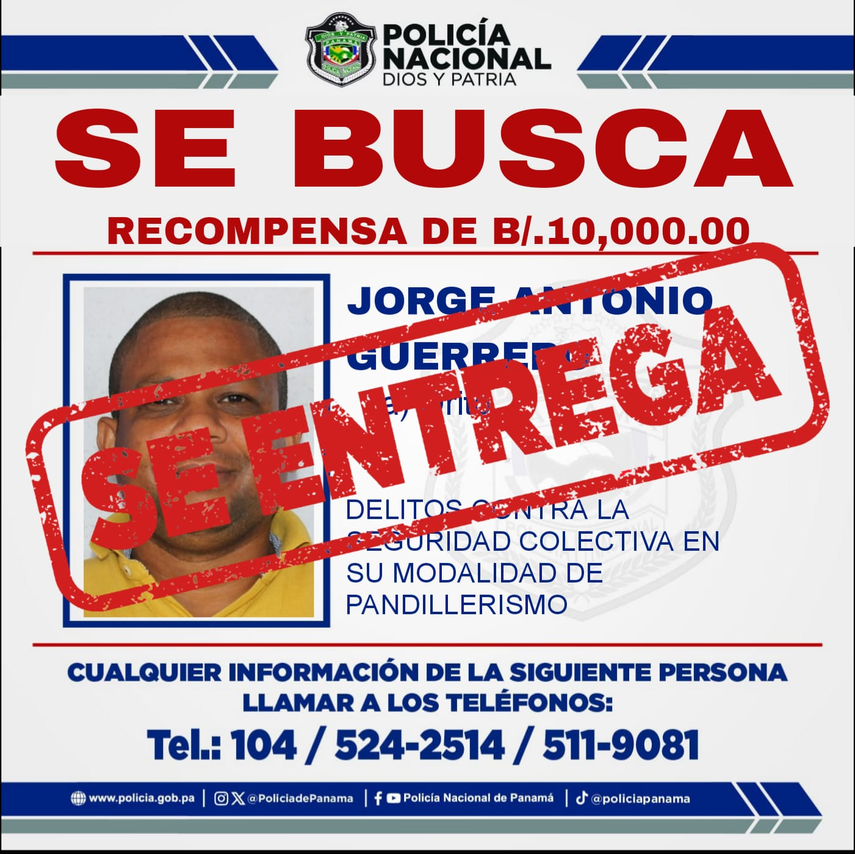 Policía Nacional confirma entrega de alias Orito.
