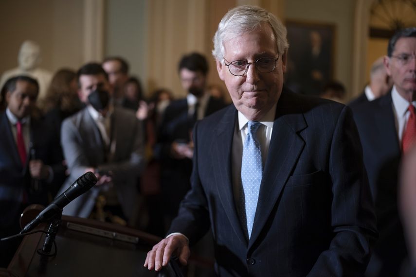 El líder de los republicanos en el Senado de Estados Unidos.