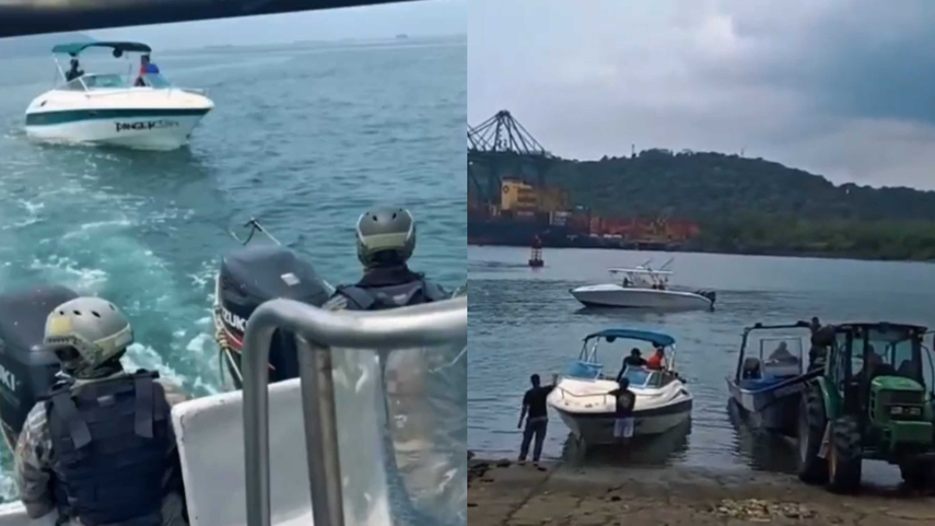 La Policía Nacional apoya embarcación con desperfectos en Isla Taboga.